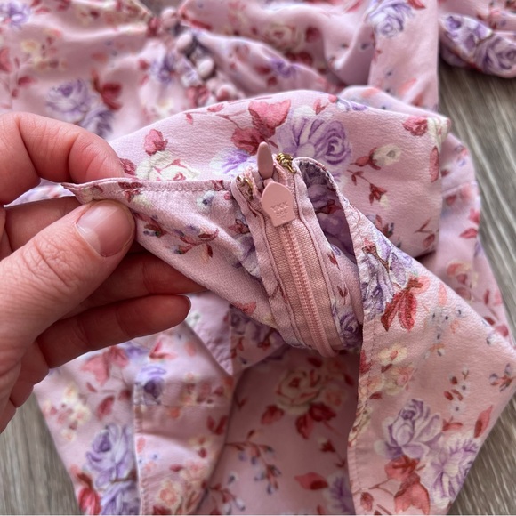 Nwt Loveshackfancy‎ sansom blouse warm taupe sienna 100% silk - Picture 9 of 11